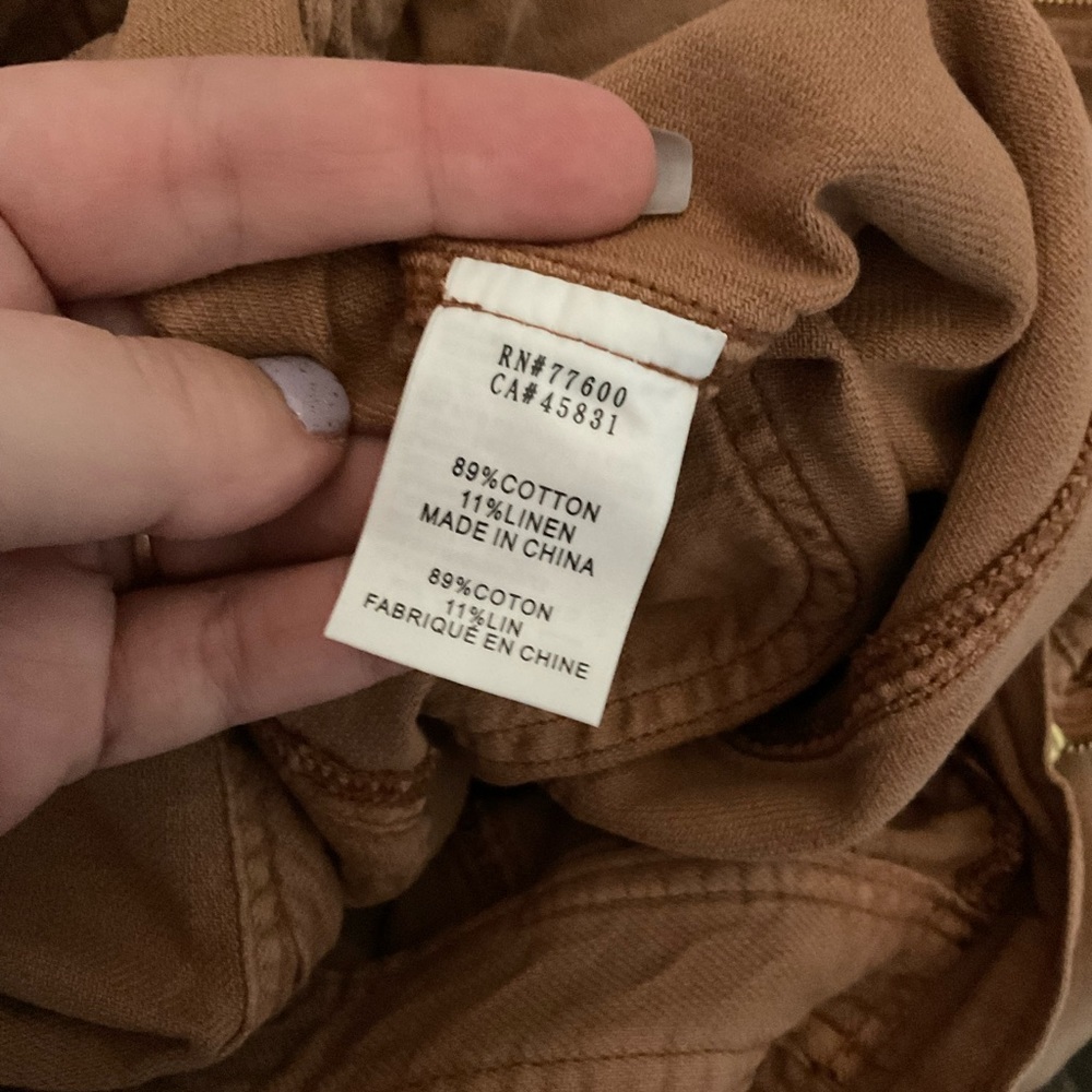 Sandrine Rose FREE PEOPLE “Weird is Rad” Deep Zip Jumpsuit Slouchy XS Linen Fab - Picture 7 of 10